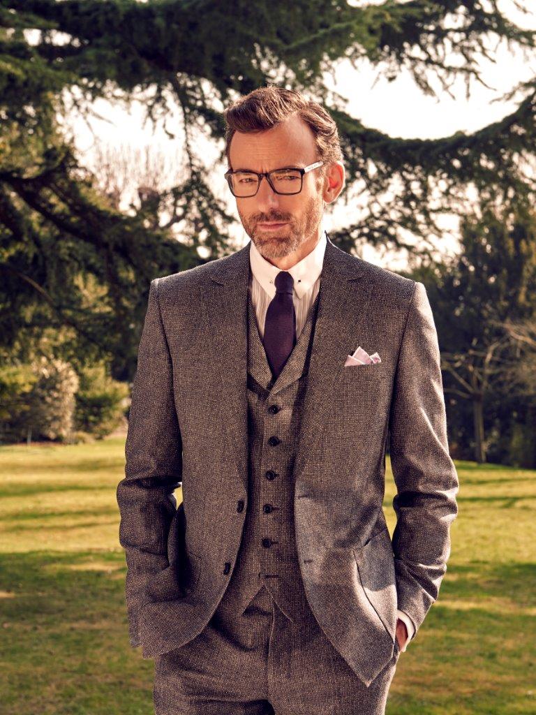 Gilet droit avec revers de col