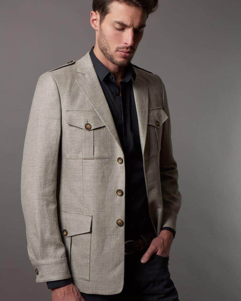 La Saharienne, veste sur mesure pour homme