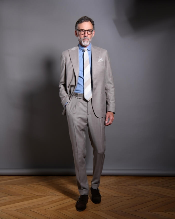 Chemise sur mesure Artling gris clair