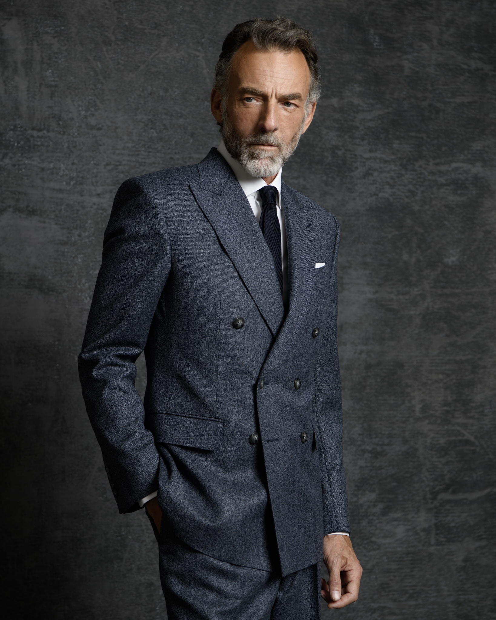 costume croisé bleu